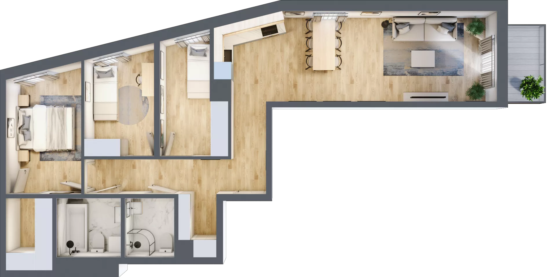 4 pokoje, mieszkanie 82,30 m², piętro 2, oferta nr C85, Zakątek Włochy, Warszawa, Włochy, ul. Robotnicza 11/13