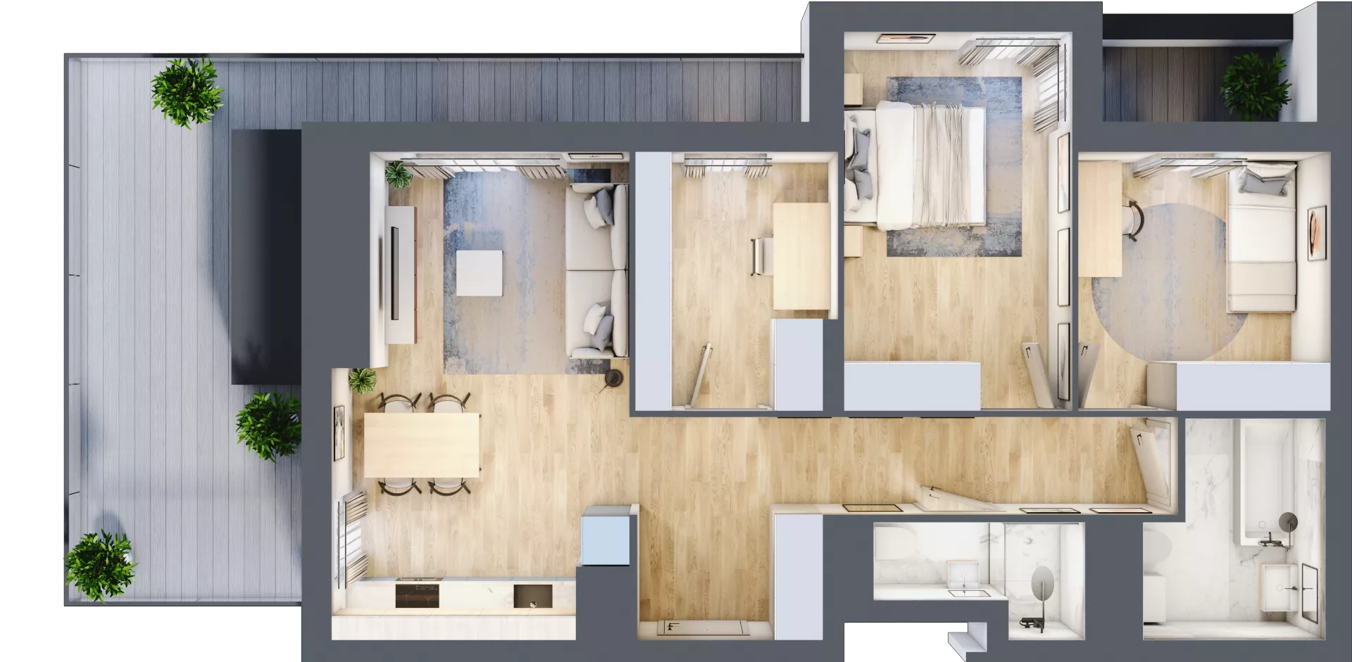 4 pokoje, mieszkanie 73,17 m², piętro 6, oferta nr L-A059, Warszawski Świt Etap XII, Warszawa, Targówek, Bródno, ul. Warszawski Świt