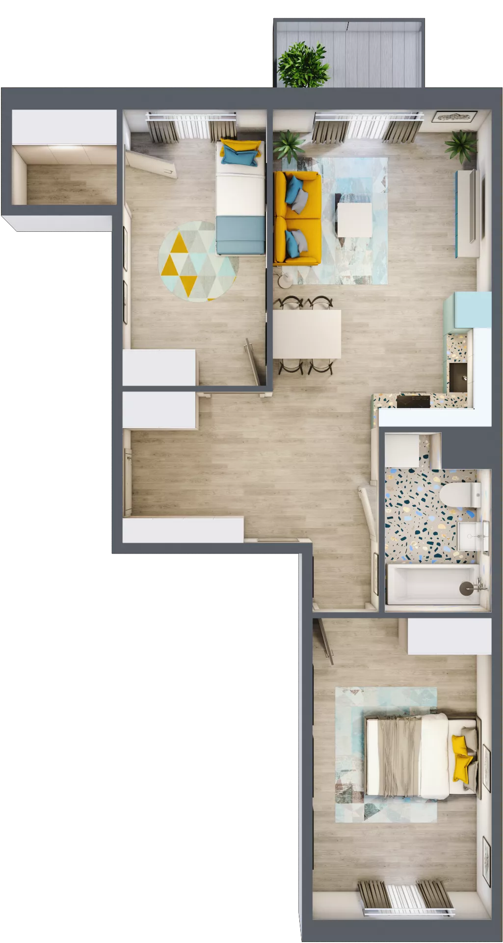 3 pokoje, mieszkanie 61,92 m², piętro 2, oferta nr F30, ul. Glogera - bud. F i G, Kraków, Prądnik Biały, Górka Narodowa, ul. Zygmunta Glogera