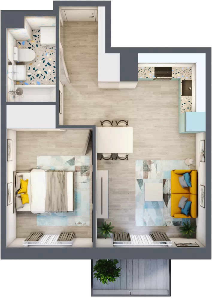 2 pokoje, mieszkanie 39,21 m², piętro 2, oferta nr G10, ul. Glogera - bud. F i G, Kraków, Prądnik Biały, Górka Narodowa, ul. Zygmunta Glogera