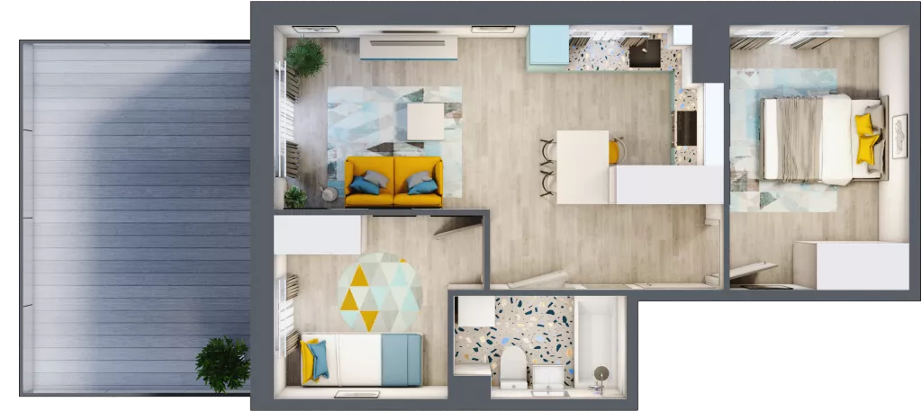 3 pokoje, mieszkanie 44,72 m², parter, oferta nr G20, ul. Glogera - bud. F i G, Kraków, Prądnik Biały, Górka Narodowa, ul. Zygmunta Glogera