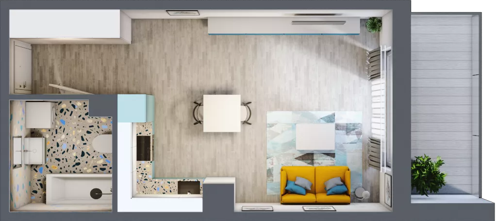1 pokój, mieszkanie 33,87 m², piętro 1, oferta nr 18, Smętna Garden, Kraków, Bronowice, Bronowice Wielkie, ul. Smętna 1E/F