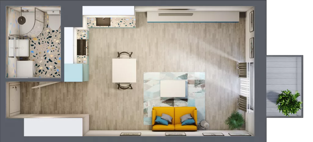 1 pokój, mieszkanie 31,37 m², piętro 2, oferta nr 26, Smętna Garden, Kraków, Bronowice, Bronowice Wielkie, ul. Smętna 1E/F