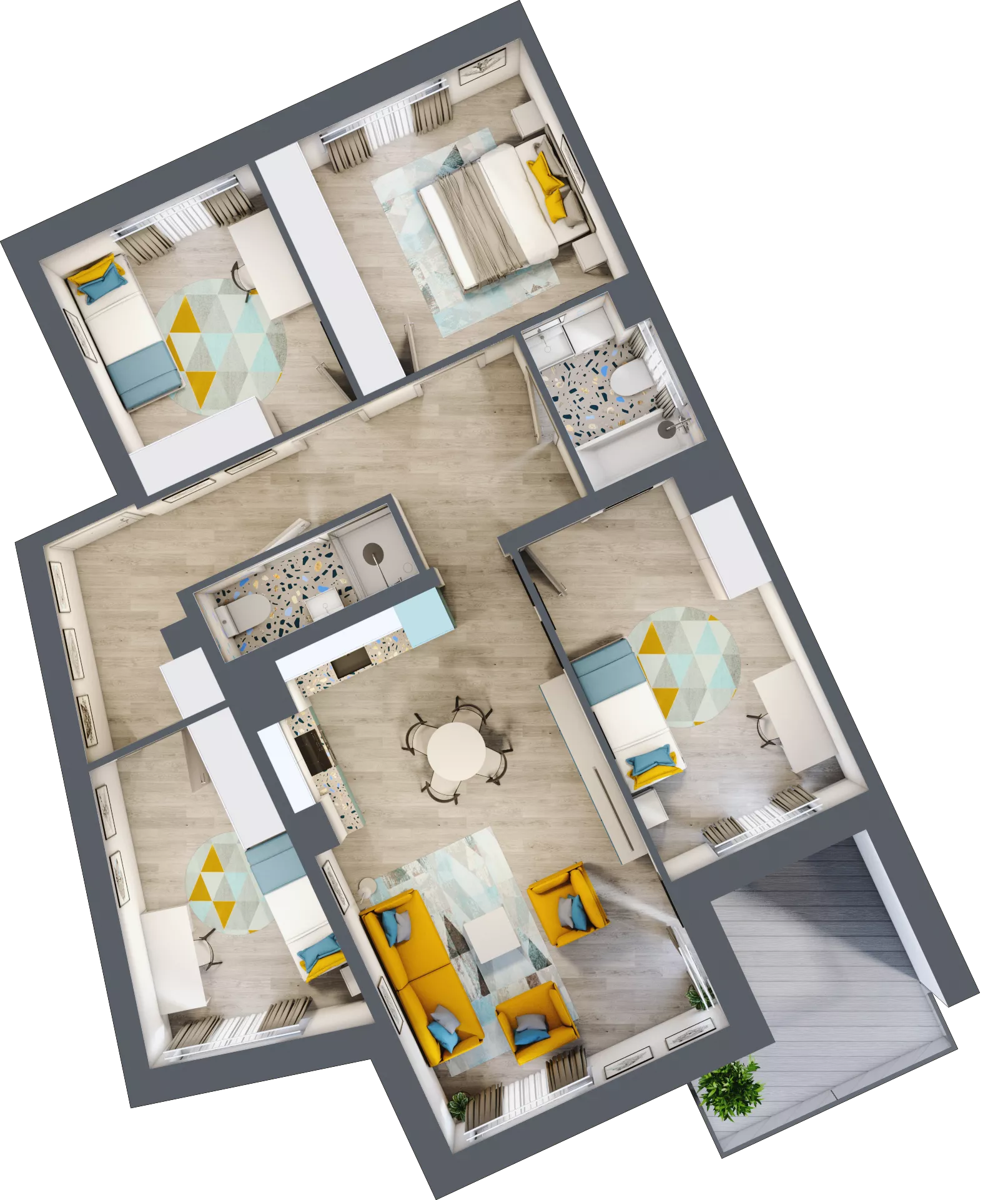 5 pokoi, mieszkanie 91,96 m², piętro 1, oferta nr B4, ul. Stawowa ABC, Kraków, Prądnik Biały, Bronowice Wielkie, ul. Stawowa 246/246A/246B