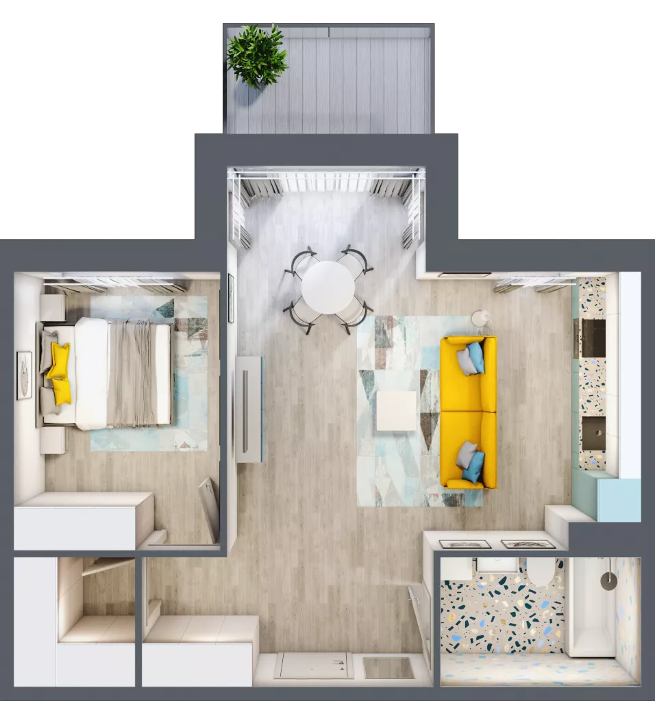 2 pokoje, mieszkanie 53,03 m², piętro 2, oferta nr C10, ul. Stawowa ABC, Kraków, Prądnik Biały, Bronowice Wielkie, ul. Stawowa 246/246A/246B