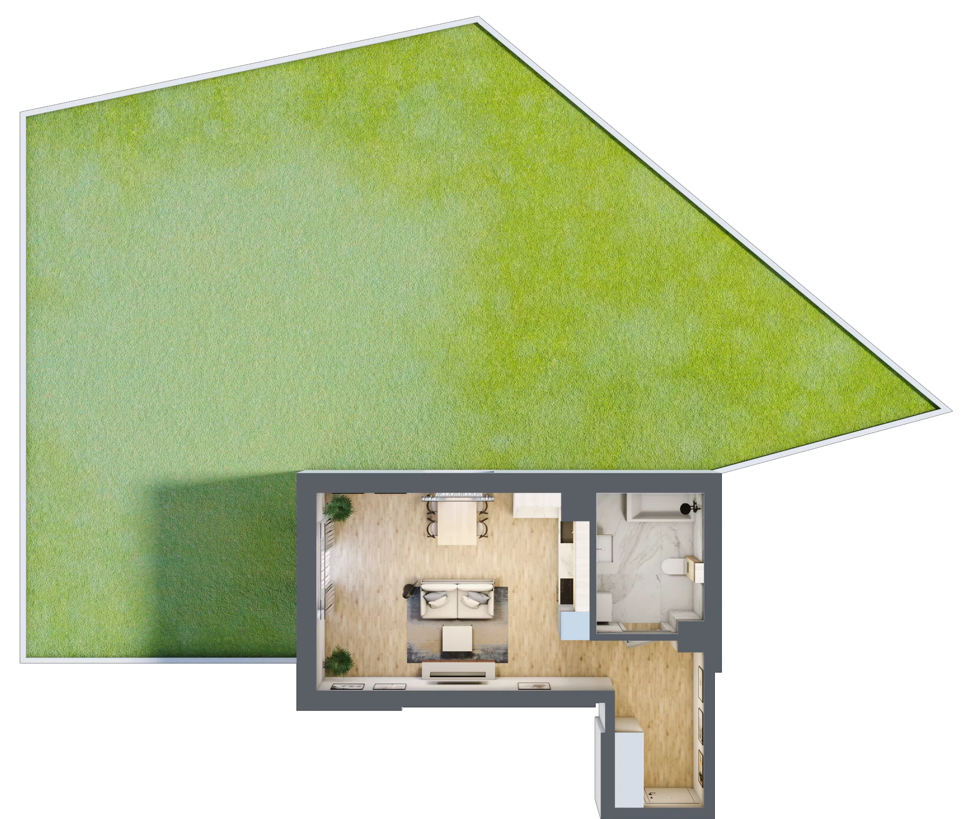 1 pokój, mieszkanie 39,45 m², parter, oferta nr 1, Centralna 51C, Kraków, Czyżyny, ul. Centralna