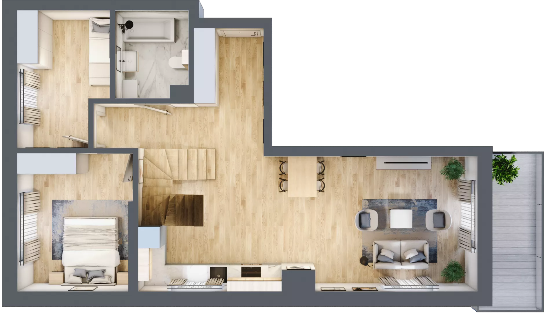 6 pokoi, mieszkanie 142,44 m², piętro 4, oferta nr 56, Centralna 51C, Kraków, Czyżyny, ul. Centralna