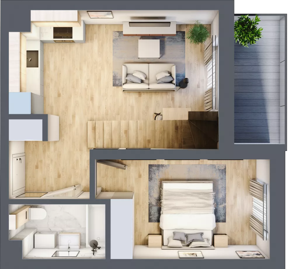 4 pokoje, mieszkanie 80,90 m², piętro 4, oferta nr 54, Centralna 51C, Kraków, Czyżyny, ul. Centralna