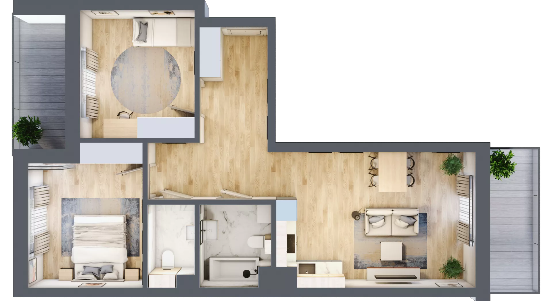 3 pokoje, mieszkanie 67,44 m², piętro 3, oferta nr 92, Centralna 51C, Kraków, Czyżyny, ul. Centralna