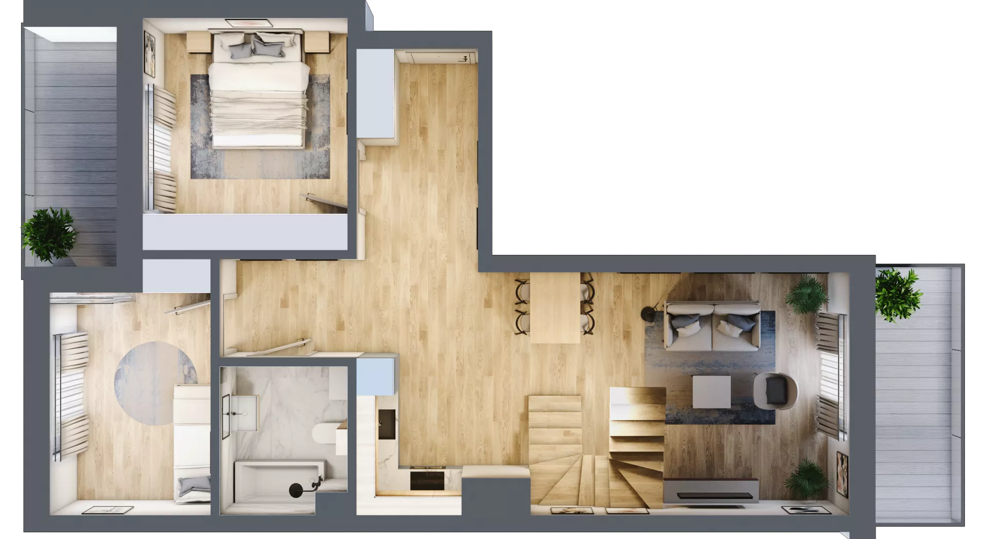 6 pokoi, mieszkanie 128,53 m², piętro 4, oferta nr 96, Centralna 51C, Kraków, Czyżyny, ul. Centralna