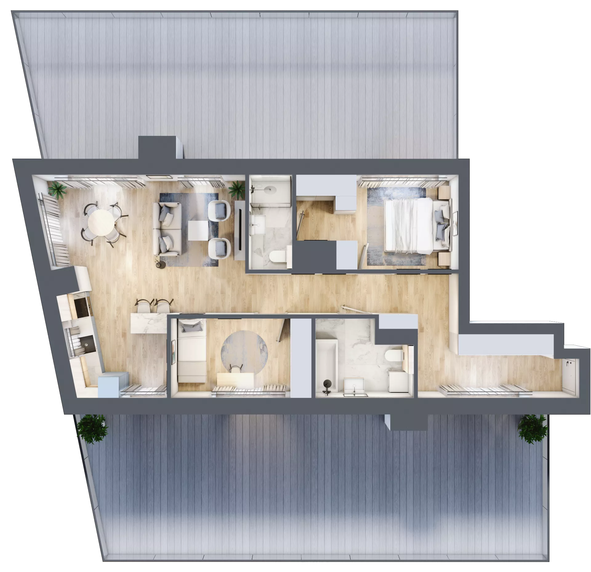 3 pokoje, mieszkanie 75,84 m², piętro 4, oferta nr D52, Na Koszutce II, Katowice, Śródmieście, Koszutka, ul. Słoneczna 1