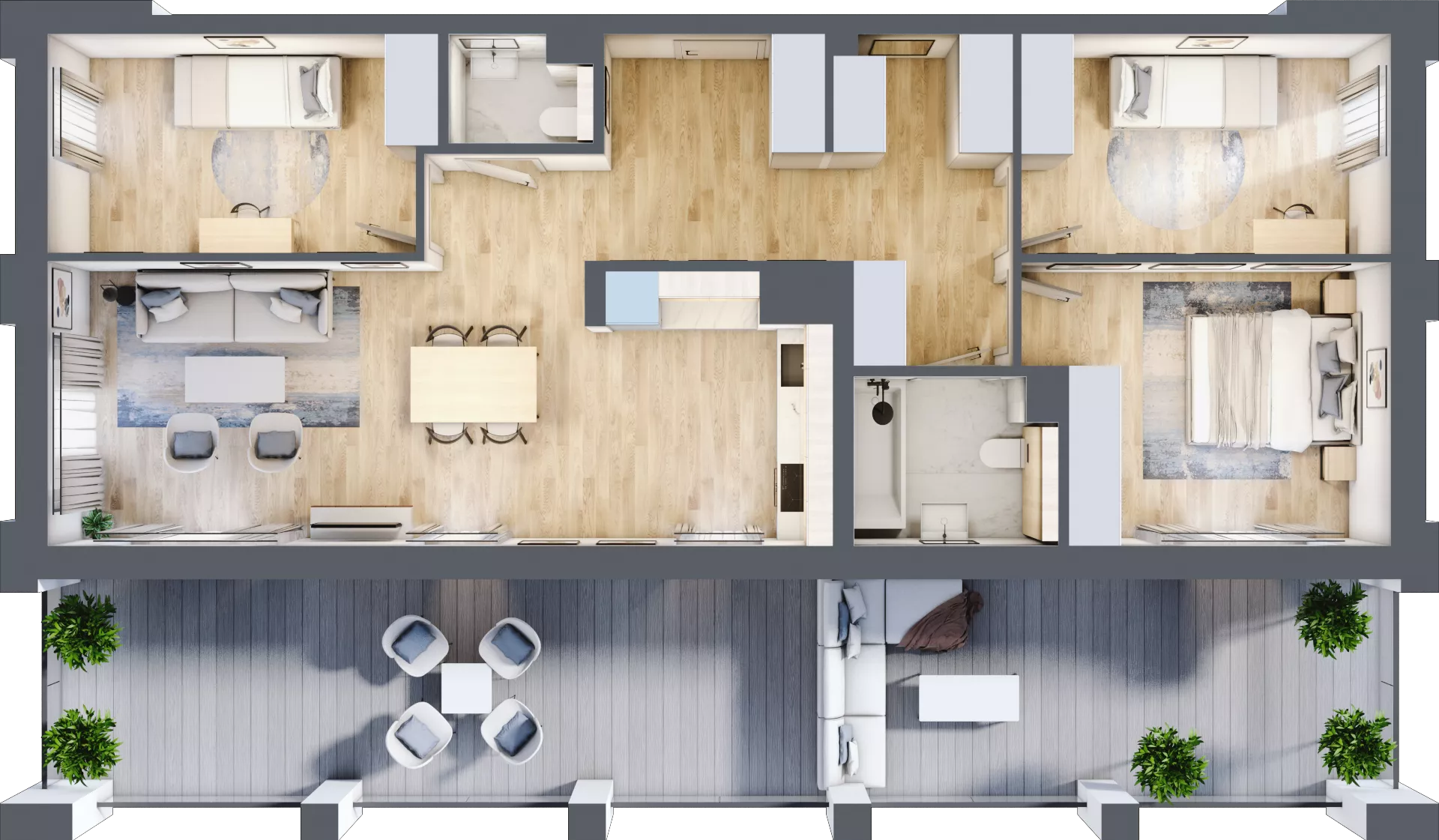 4 pokoje, mieszkanie 83,70 m², piętro 8, oferta nr 146, Semiramis, Katowice, Dąbrówka Mała, ul. Wiertnicza