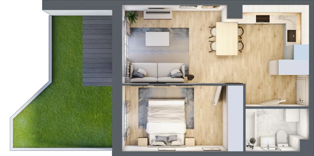 2 pokoje, mieszkanie 41,08 m², parter, oferta nr mieszkanie 69, Mikusińskiego 25, Katowice, Wełnowiec-Józefowiec, Wełnowiec, ul. Jana Mikusińskiego 25