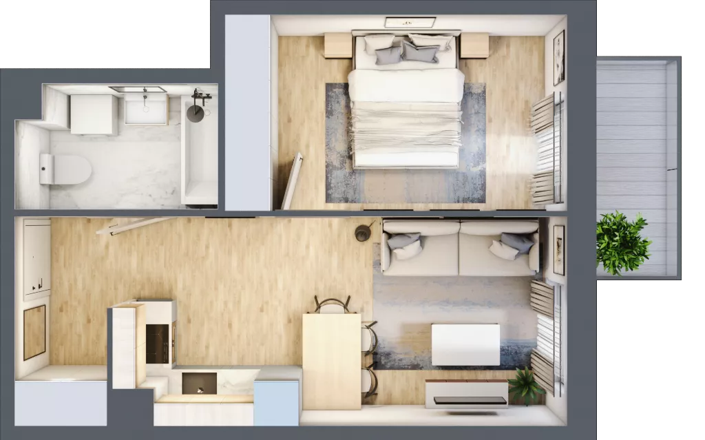 2 pokoje, mieszkanie 36,30 m², piętro 3, oferta nr mieszkanie 142, Mikusińskiego 25, Katowice, Wełnowiec-Józefowiec, Wełnowiec, ul. Jana Mikusińskiego 25