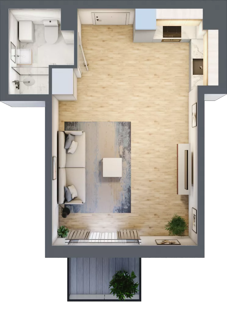 1 pokój, mieszkanie 33,06 m², piętro 3, oferta nr RM/1B/J/3/1, Rytm Mokotowa 1B, Warszawa, Mokotów, Augustówka, ul. Antoniewska / Piramowicza