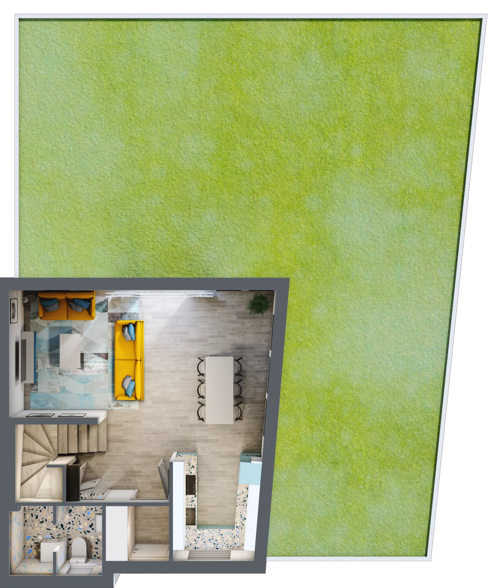 4 pokoje, mieszkanie 101,87 m², parter, oferta nr B1a, Malinowy Zakątek II, Kamieniec Wrocławski, ul. Malinowa 10,12