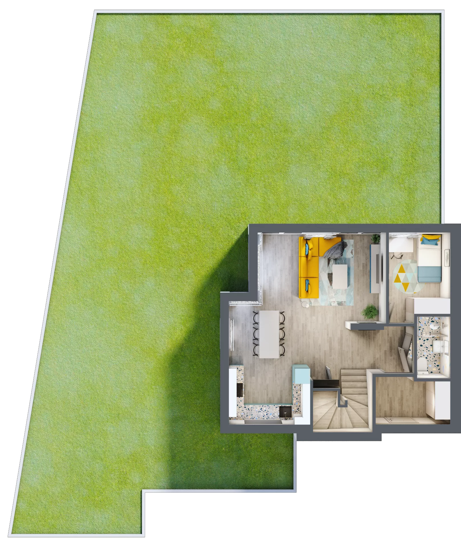 6 pokoi, mieszkanie 120,04 m², parter, oferta nr B2, Malinowy Zakątek II, Kamieniec Wrocławski, ul. Malinowa 10,12