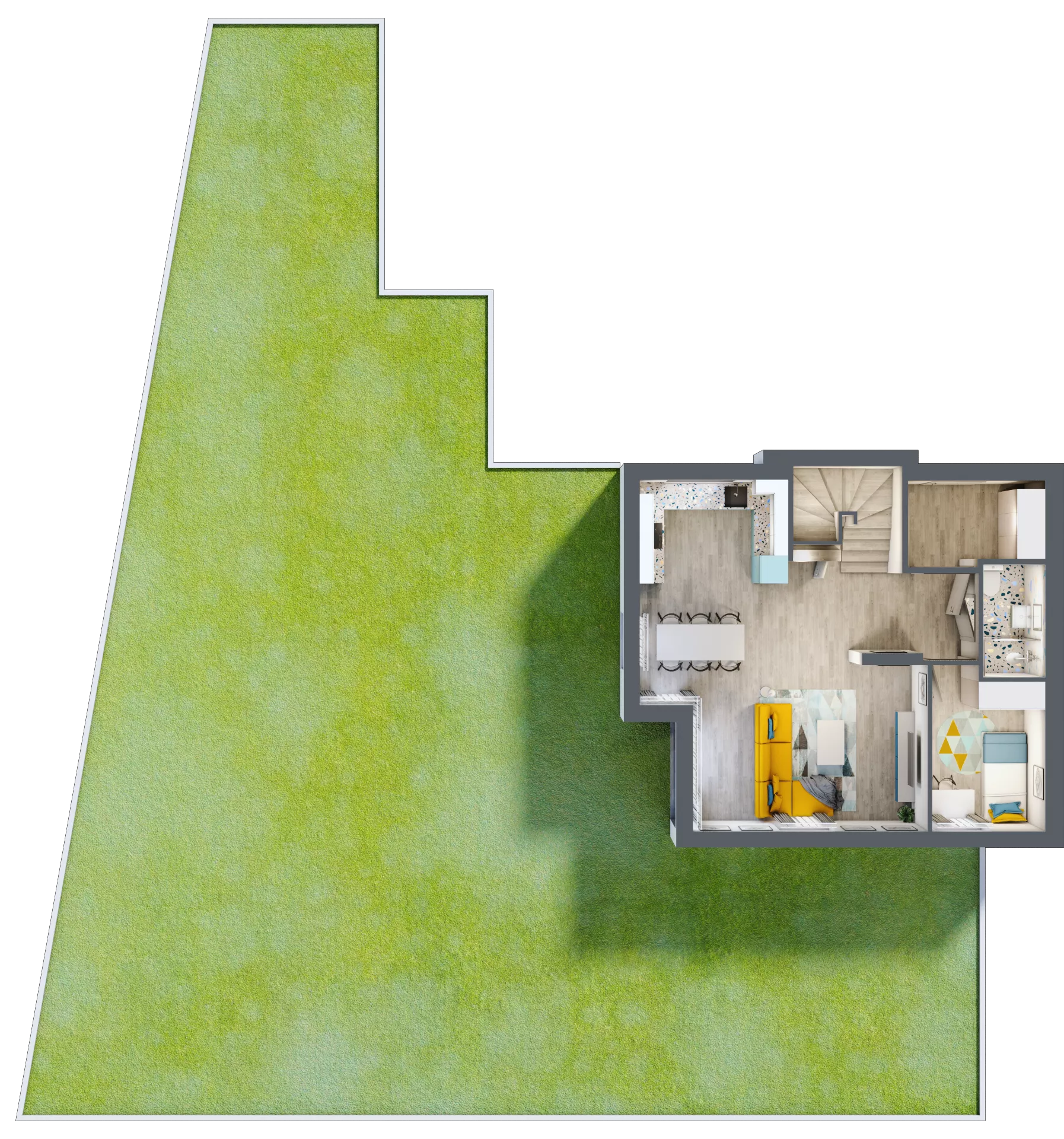 6 pokoi, mieszkanie 120,93 m², parter, oferta nr B4, Malinowy Zakątek II, Kamieniec Wrocławski, ul. Malinowa 10,12