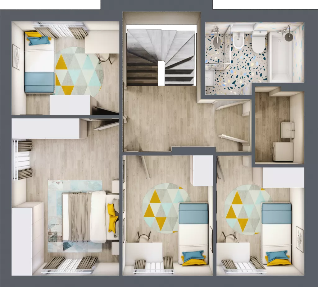 6 pokoi, mieszkanie 120,93 m², parter, oferta nr B4, Malinowy Zakątek II, Kamieniec Wrocławski, ul. Malinowa 10,12
