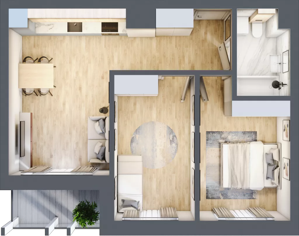 3 pokoje, apartament 52,50 m², piętro 3, oferta nr M.3.10, Rezydencje Lawendowa, Dzierżoniów, ul. Lawendowa