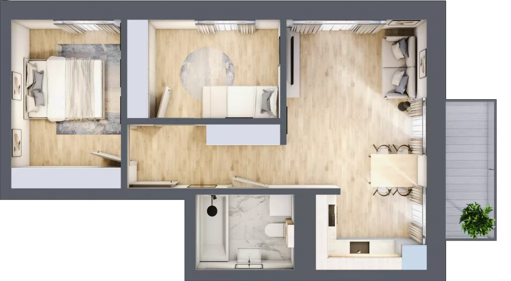 3 pokoje, apartament 49,60 m², piętro 4, oferta nr M.4.11, Rezydencje Lawendowa, Dzierżoniów, ul. Lawendowa