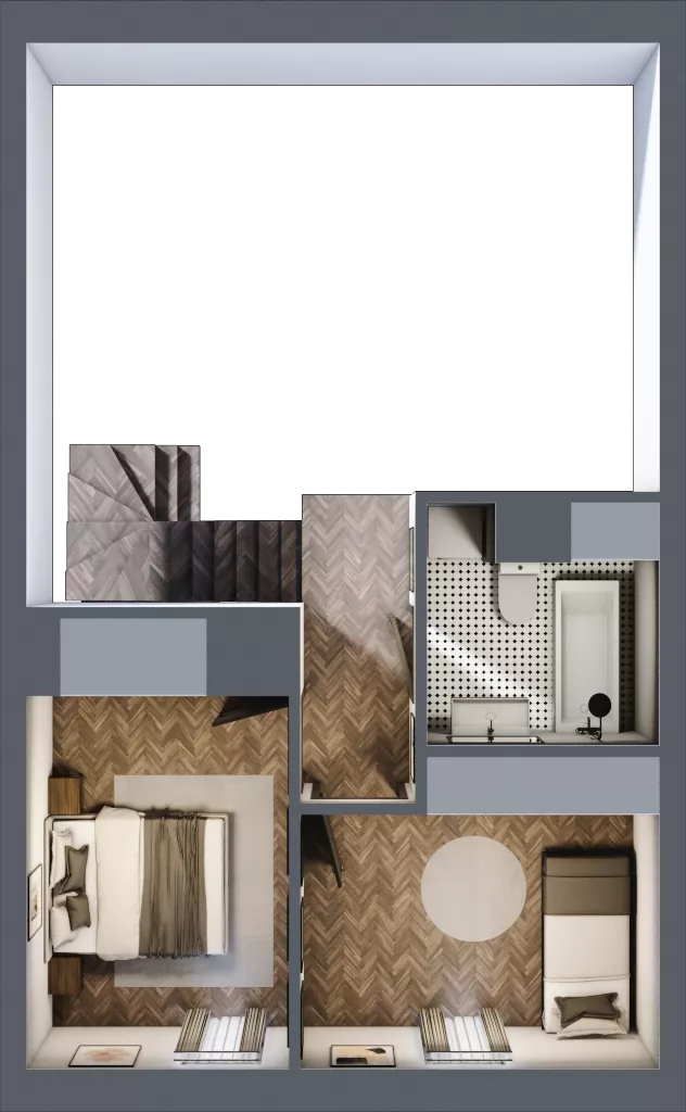 5 pokoi, mieszkanie 91,30 m², piętro 1, oferta nr 2A, Małe Wilczyce, Wilczyce, ul. Zgodna / Życzliwa