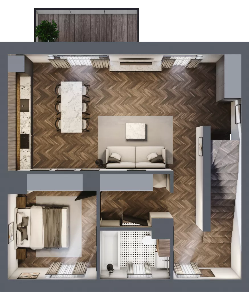 3 pokoje, mieszkanie 61,20 m², piętro 1, oferta nr 10A, Małe Wilczyce, Wilczyce, ul. Zgodna / Życzliwa