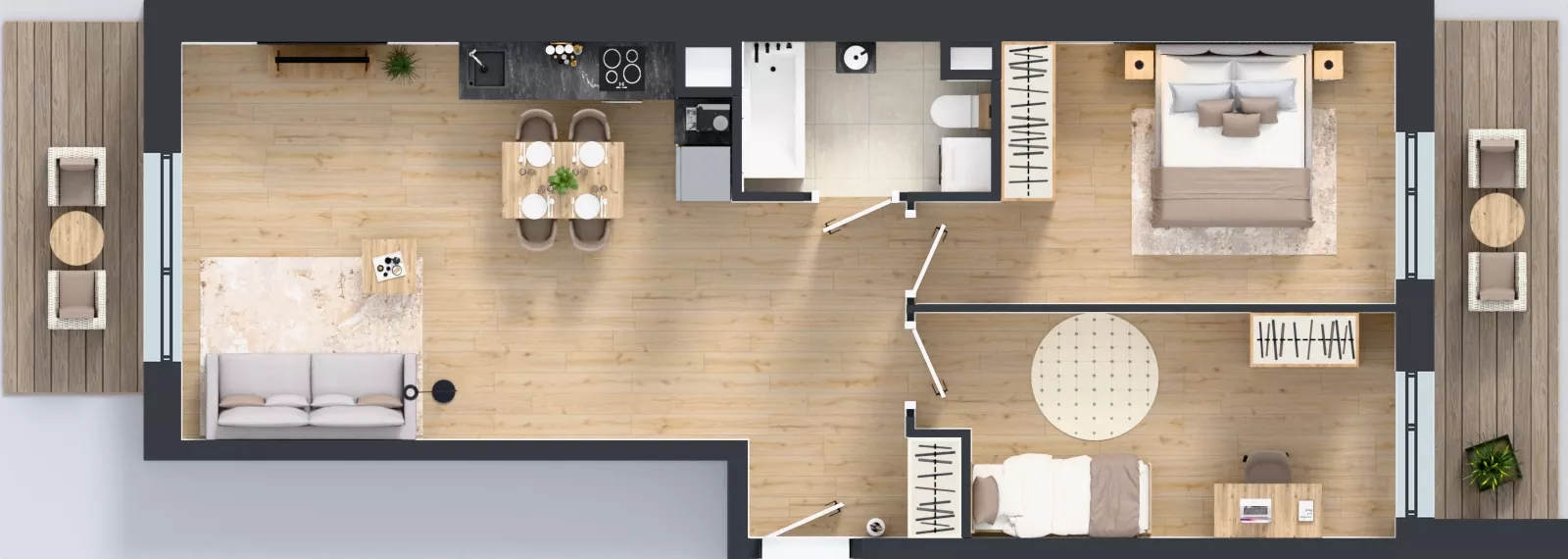 3 pokoje, mieszkanie 64,39 m², piętro 4, oferta nr C.4.M08, ETERNA, Gdańsk, Śródmieście, ul. Stępkarska