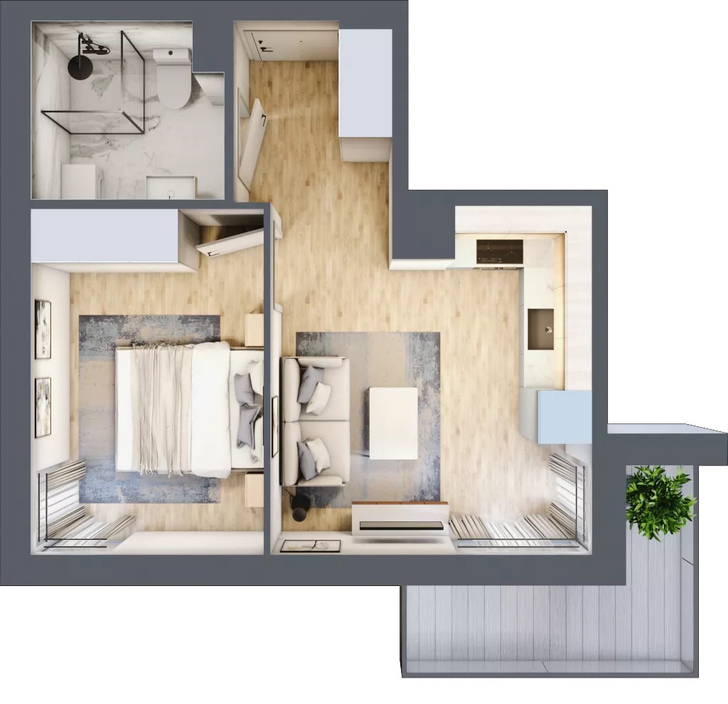 2 pokoje, lokal inwestycyjny 31,58 m², piętro 1, oferta nr C8.8, Solmarina, Wiślinka, ul. Łąkowa