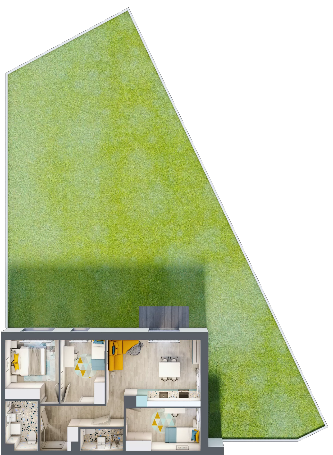 4 pokoje, mieszkanie 64,90 m², parter, oferta nr E1.03, Osiedle Kociewskie III, Rokitki, ul. Tczewska