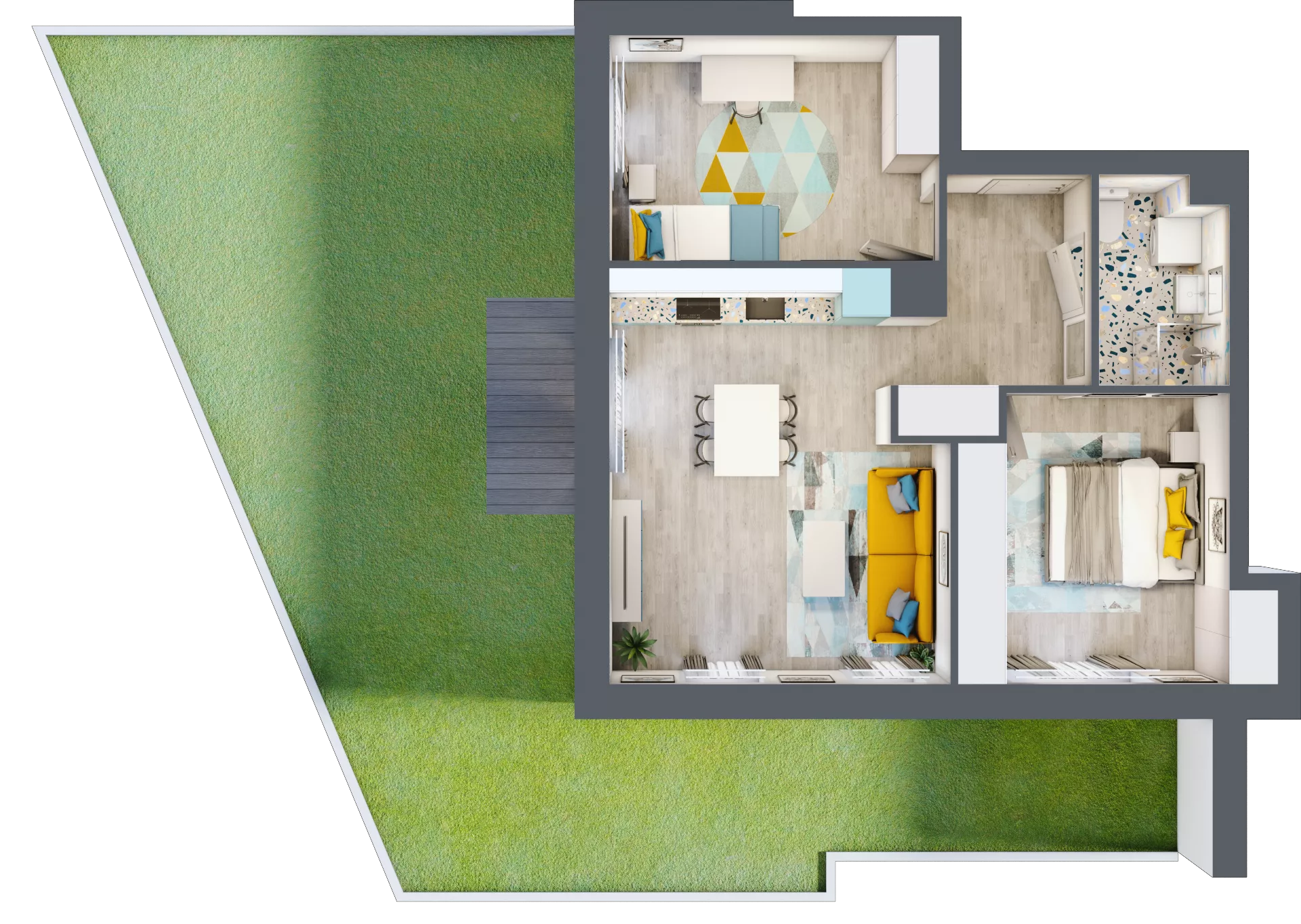 3 pokoje, mieszkanie 55,08 m², parter, oferta nr E3.09, Osiedle Kociewskie III, Rokitki, ul. Tczewska