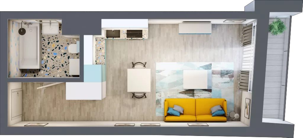 1 pokój, mieszkanie 29,48 m², piętro 2, oferta nr B.A011, Miasto Polskich Mistrzów Olimpijskich - Paryż, Mysiadło, ul. Olimpijska