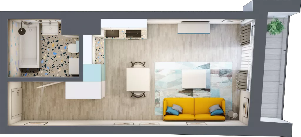 1 pokój, mieszkanie 29,48 m², piętro 4, oferta nr B.A033, Miasto Polskich Mistrzów Olimpijskich - Paryż, Mysiadło, ul. Olimpijska