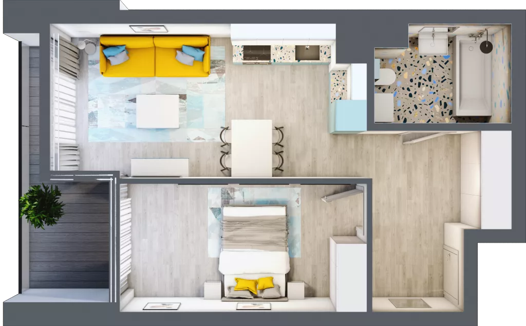 2 pokoje, mieszkanie 42,31 m², piętro 4, oferta nr B.B076, Miasto Polskich Mistrzów Olimpijskich - Paryż, Mysiadło, ul. Olimpijska