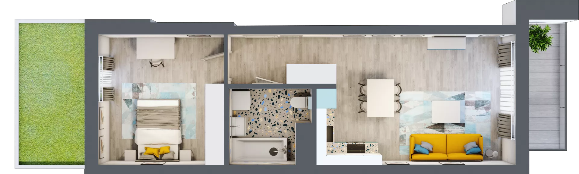 2 pokoje, mieszkanie 48,31 m², piętro 1, oferta nr B.D108, Miasto Polskich Mistrzów Olimpijskich - Paryż, Mysiadło, ul. Olimpijska