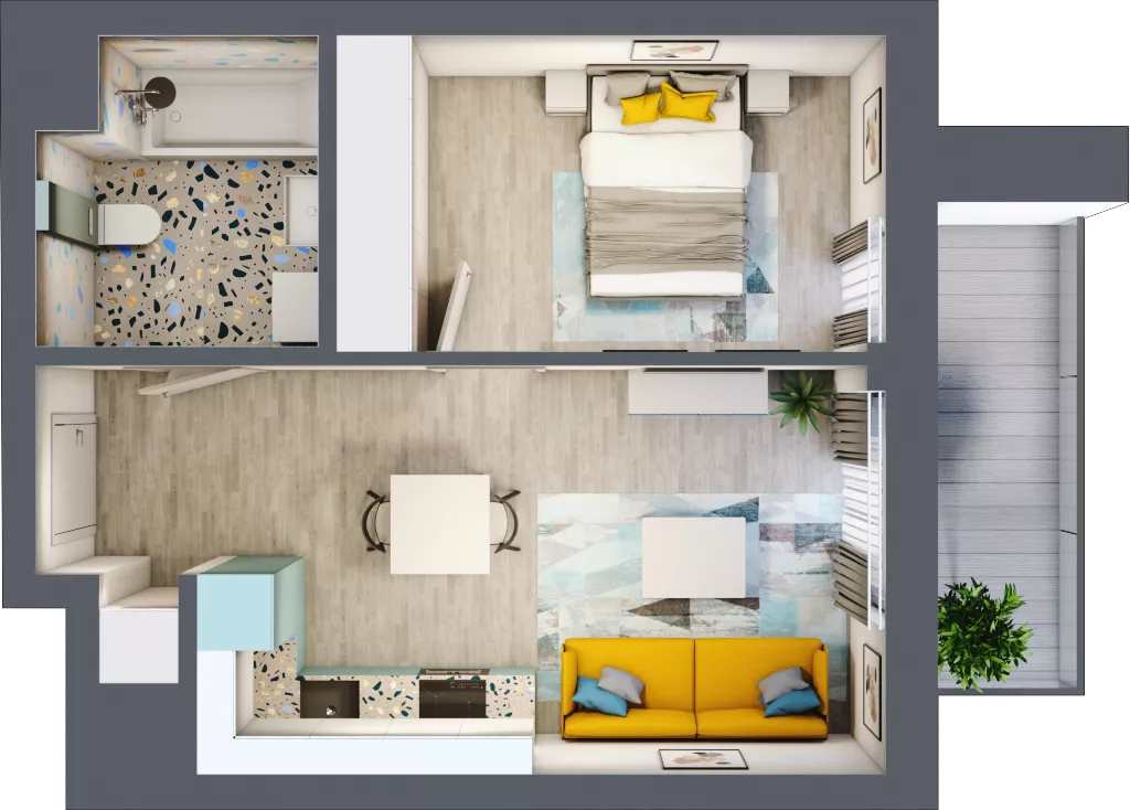 2 pokoje, mieszkanie 35,86 m², piętro 5, oferta nr B.D122, Miasto Polskich Mistrzów Olimpijskich - Paryż, Mysiadło, ul. Olimpijska