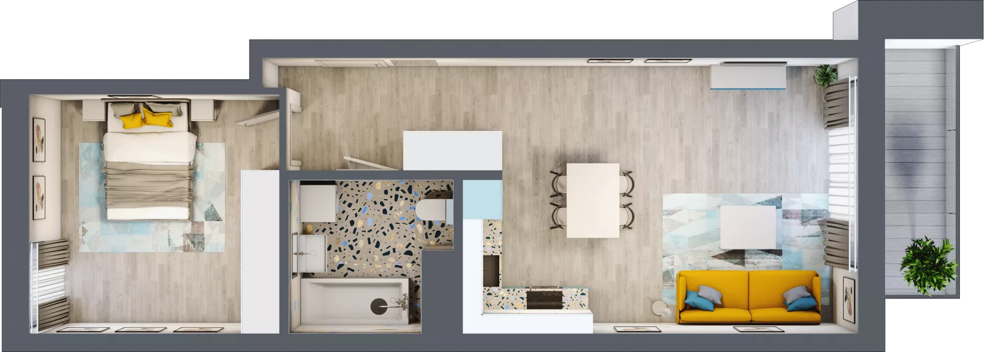 2 pokoje, mieszkanie 49,50 m², piętro 3, oferta nr B.F175, Miasto Polskich Mistrzów Olimpijskich - Paryż, Mysiadło, ul. Olimpijska