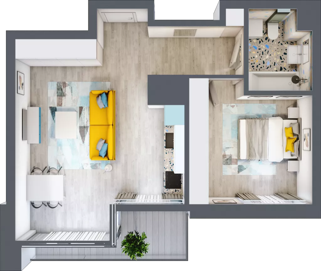 2 pokoje, mieszkanie 49,89 m², piętro 4, oferta nr B.F176, Miasto Polskich Mistrzów Olimpijskich - Paryż, Mysiadło, ul. Olimpijska