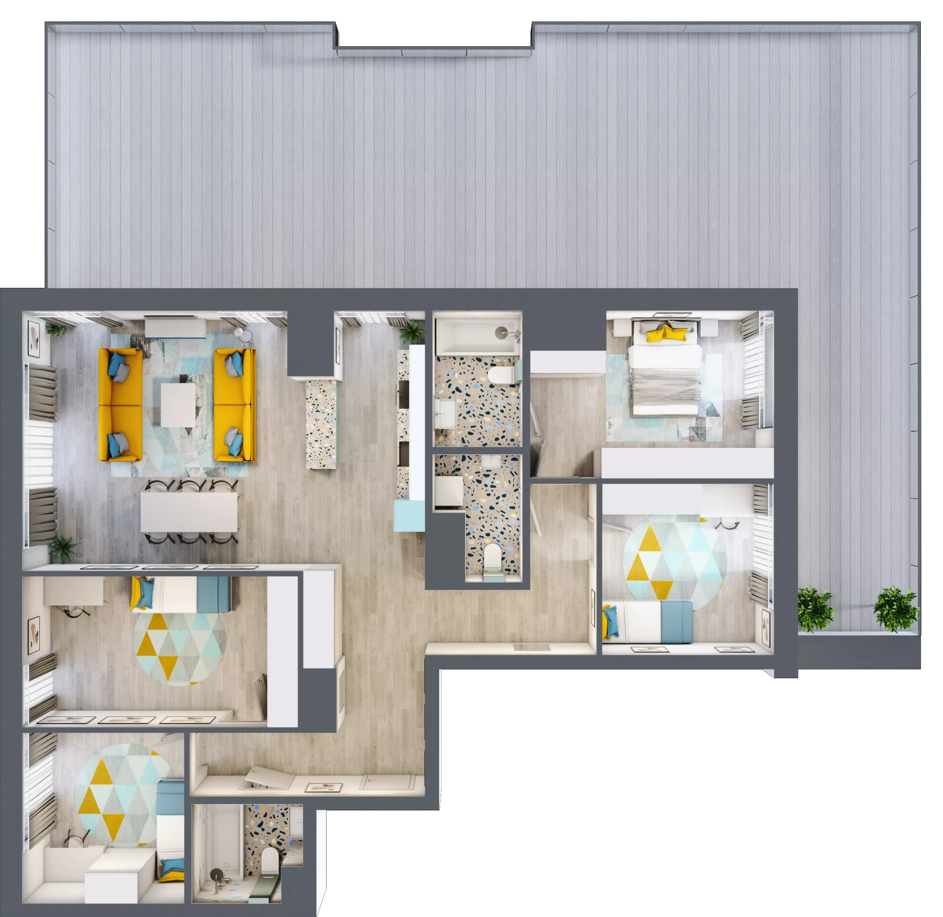 5 pokoi, mieszkanie 118,79 m², piętro 6, oferta nr B.F198, Miasto Polskich Mistrzów Olimpijskich - Paryż, Mysiadło, ul. Olimpijska