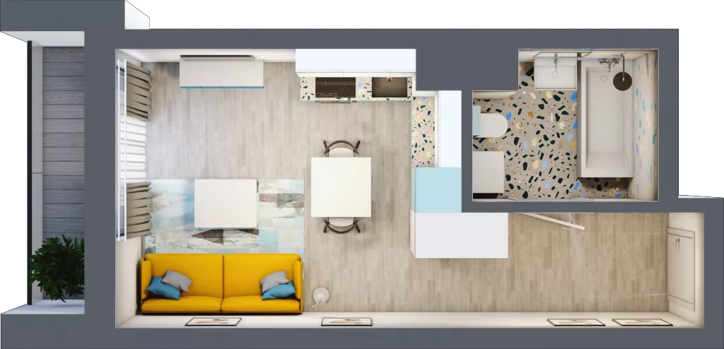 1 pokój, mieszkanie 25,87 m², piętro 4, oferta nr B.G242, Miasto Polskich Mistrzów Olimpijskich - Paryż, Mysiadło, ul. Olimpijska