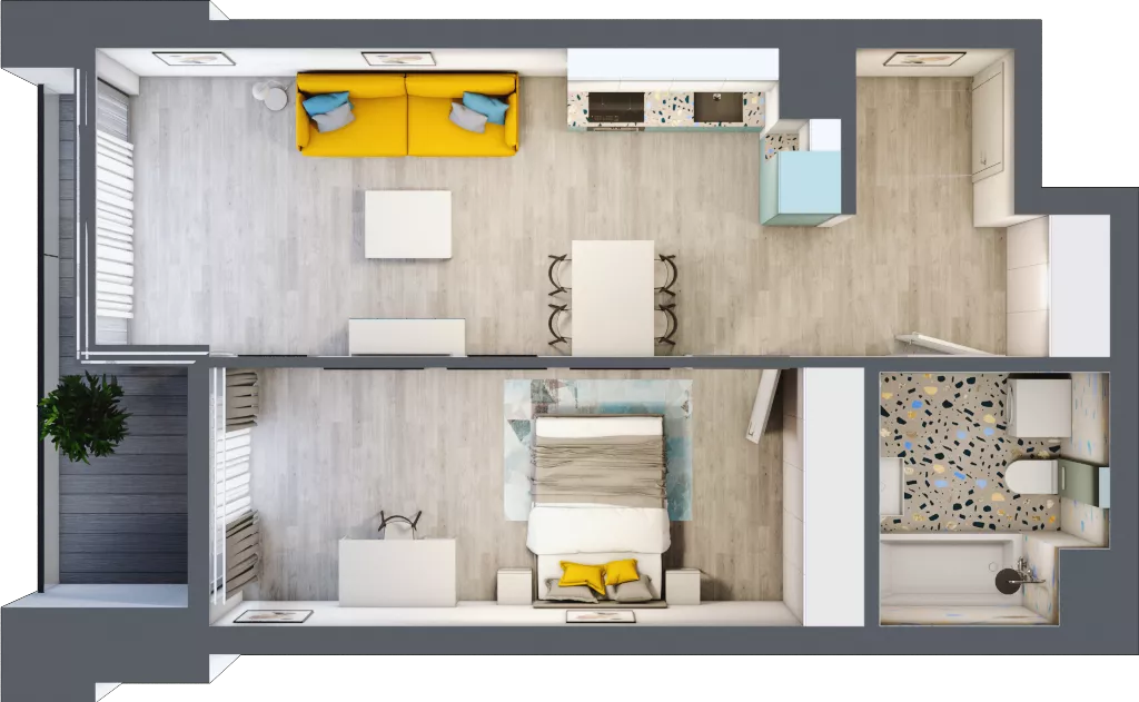 2 pokoje, mieszkanie 47,57 m², piętro 5, oferta nr B.G250, Miasto Polskich Mistrzów Olimpijskich - Paryż, Mysiadło, ul. Olimpijska