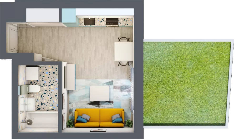 1 pokój, mieszkanie 25,85 m², piętro 1, oferta nr B.I272, Miasto Polskich Mistrzów Olimpijskich - Paryż, Mysiadło, ul. Olimpijska