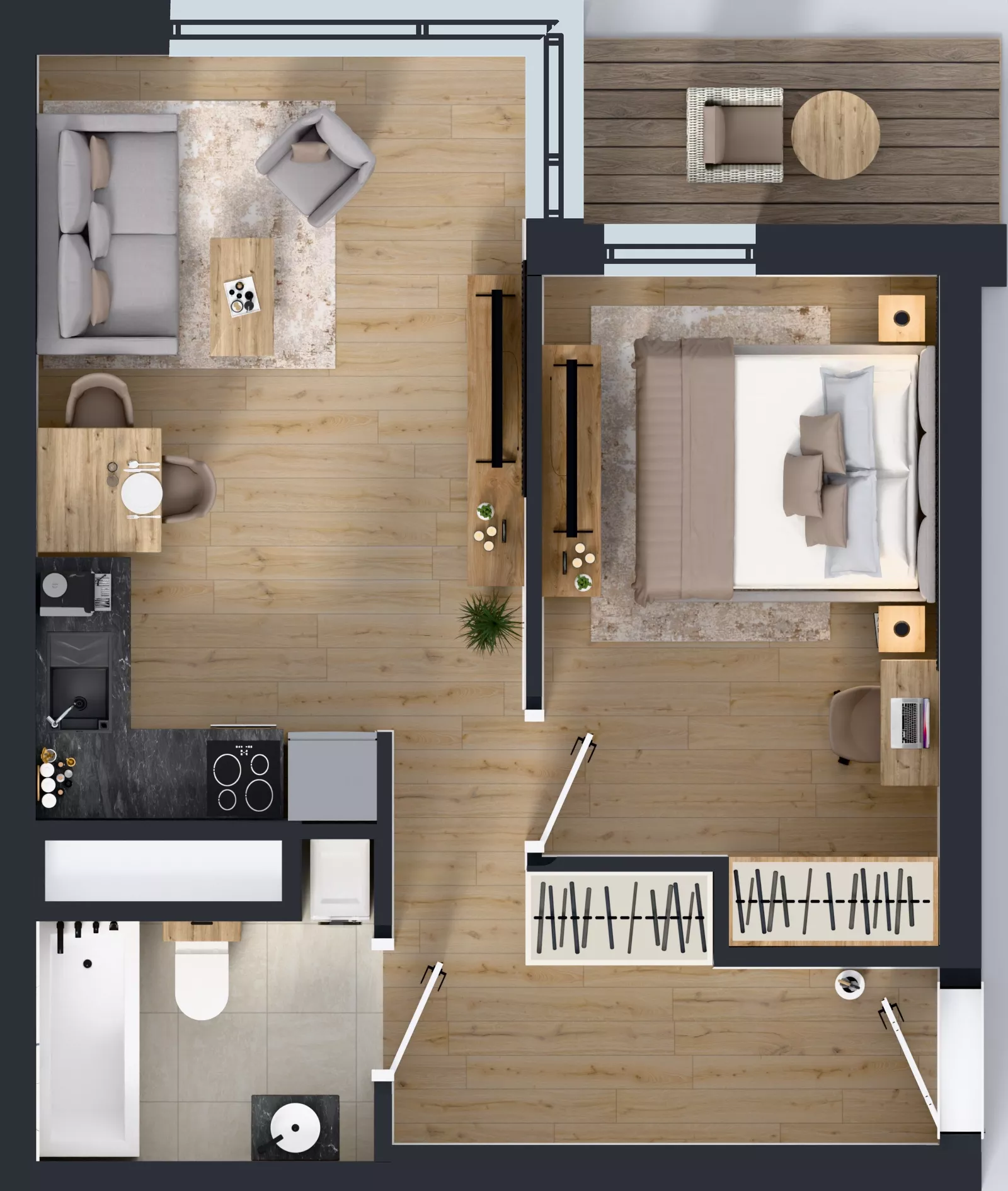 2 pokoje, mieszkanie 38,81 m², piętro 11, oferta nr A2/238, Zaspa Wysoko, Gdańsk, Zaspa, Zaspa-Młyniec, aleja Jana Pawła II
