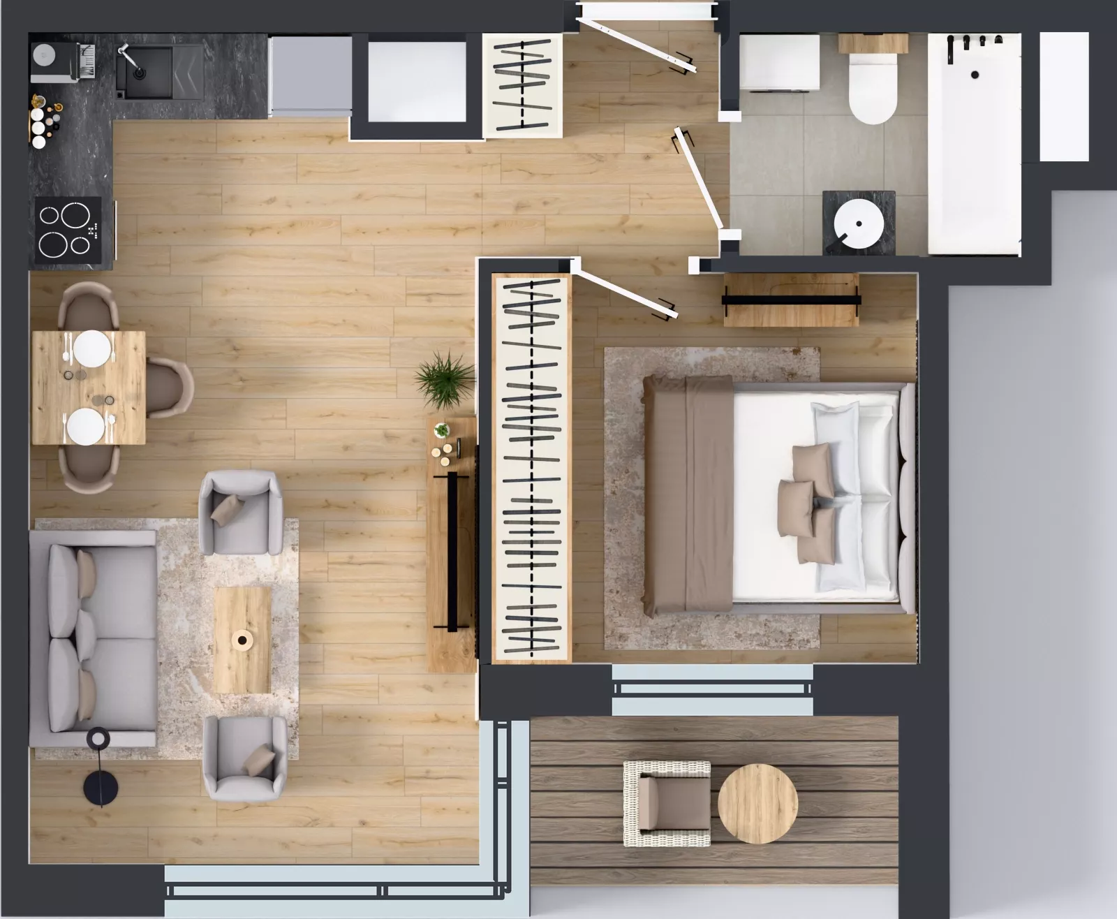 2 pokoje, mieszkanie 36,23 m², piętro 13, oferta nr A2/252, Zaspa Wysoko, Gdańsk, Zaspa, Zaspa-Młyniec, aleja Jana Pawła II