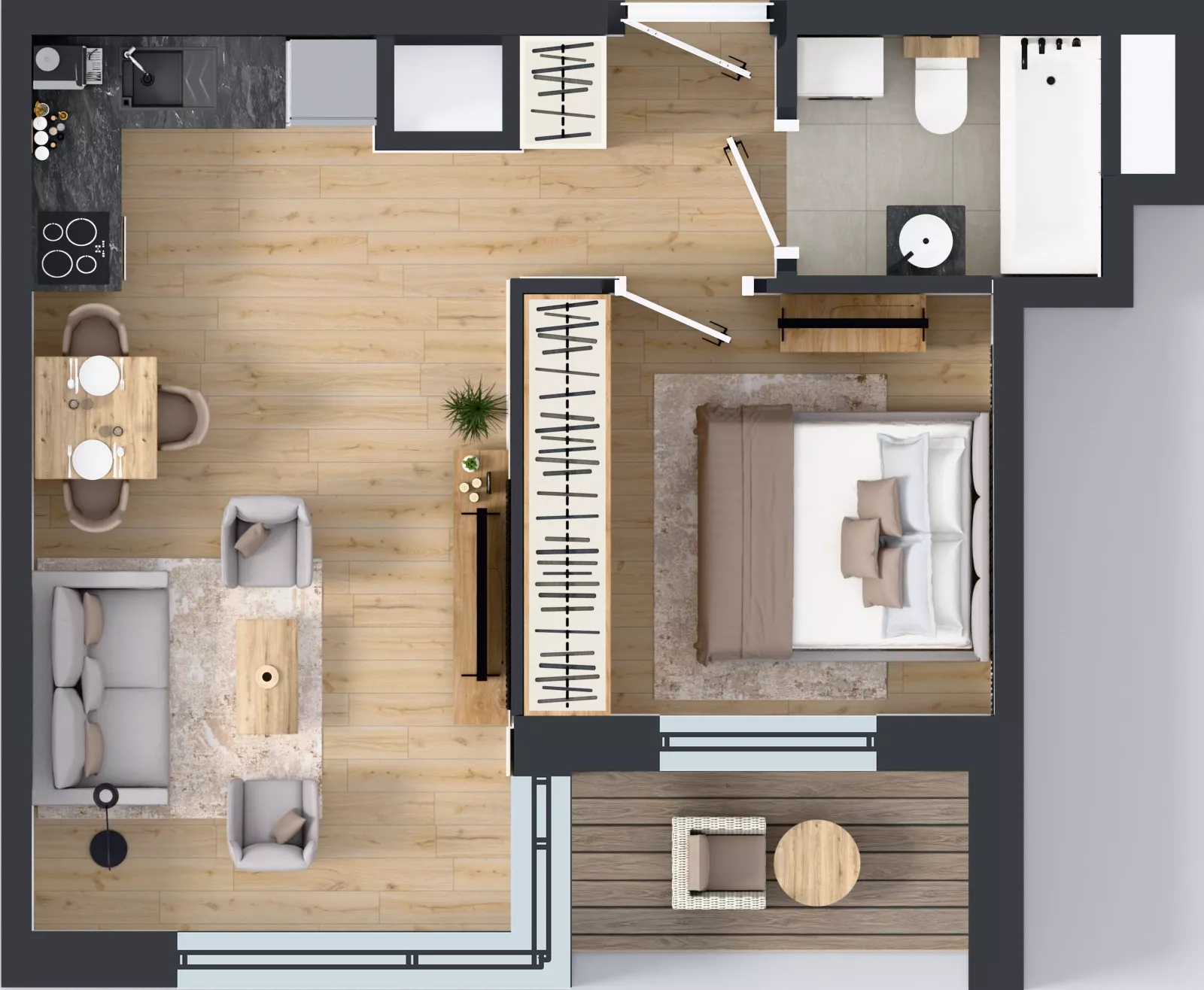 2 pokoje, mieszkanie 36,13 m², piętro 7, oferta nr A2/199, Zaspa Wysoko, Gdańsk, Zaspa, Zaspa-Młyniec, aleja Jana Pawła II