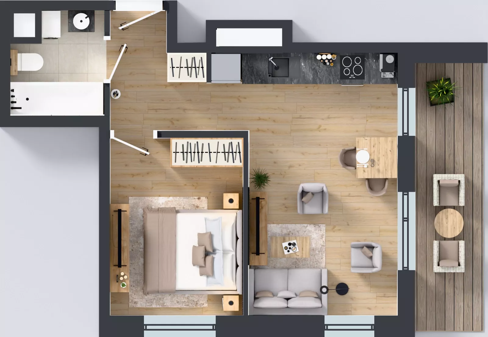 2 pokoje, mieszkanie 35,82 m², piętro 8, oferta nr A2/213, Zaspa Wysoko, Gdańsk, Zaspa, Zaspa-Młyniec, aleja Jana Pawła II