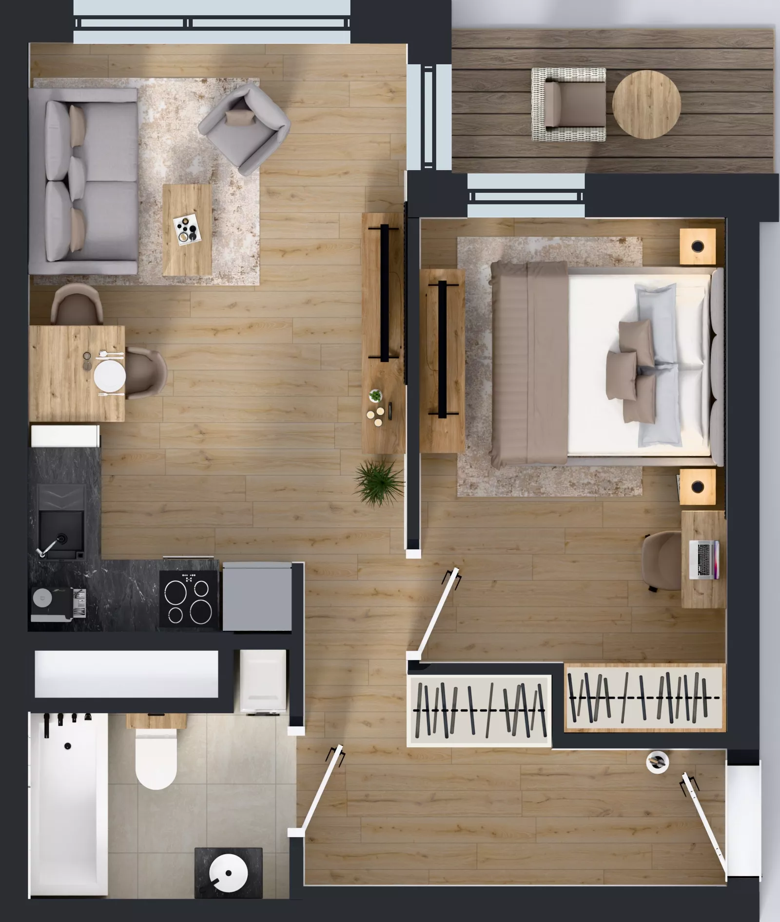 2 pokoje, mieszkanie 38,69 m², piętro 9, oferta nr A2/220, Zaspa Wysoko, Gdańsk, Zaspa, Zaspa-Młyniec, aleja Jana Pawła II