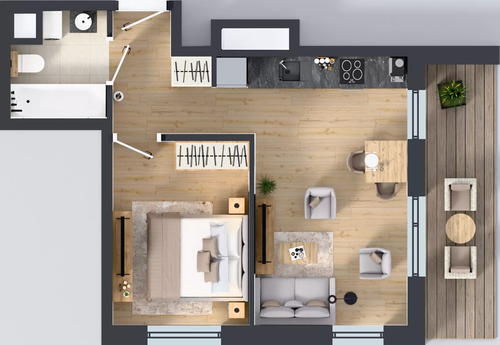 2 pokoje, mieszkanie 35,95 m², piętro 10, oferta nr A2/231, Zaspa Wysoko, Gdańsk, Zaspa, Zaspa-Młyniec, aleja Jana Pawła II