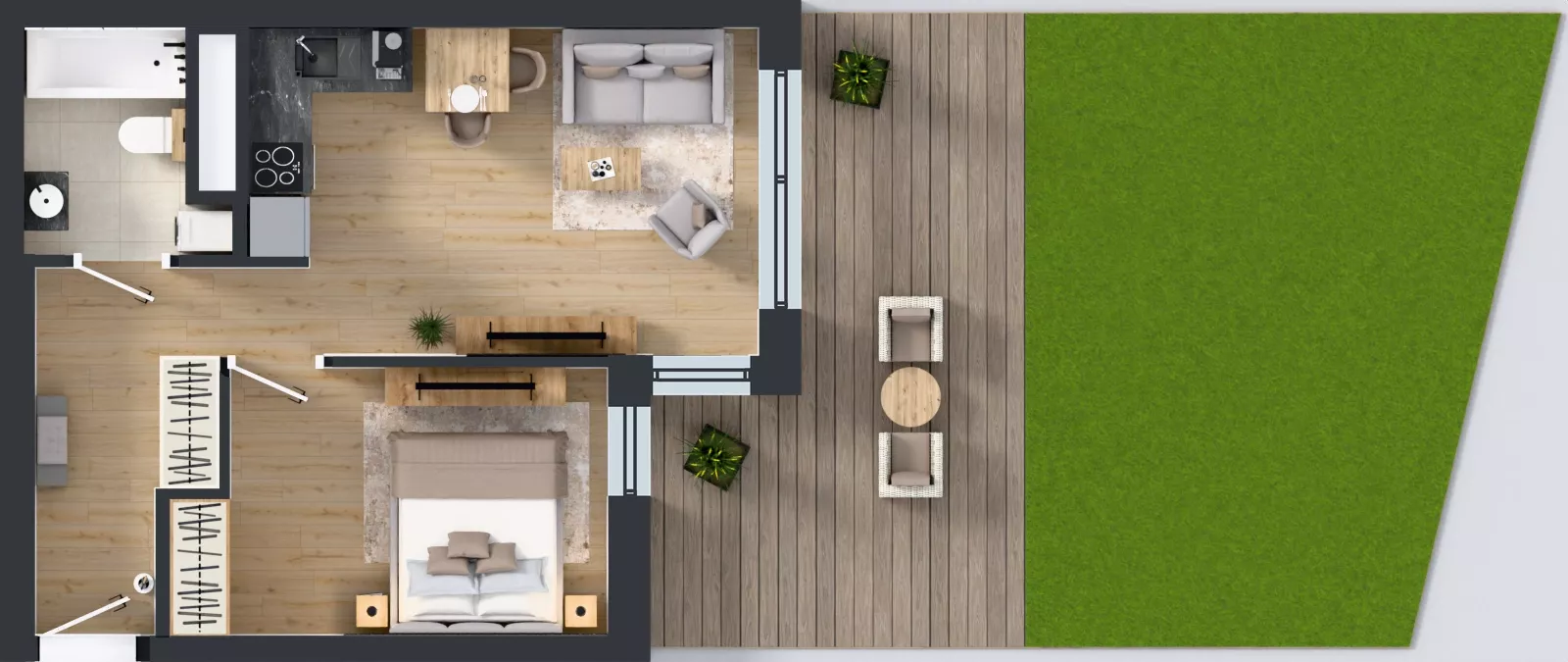 2 pokoje, apartament 38,21 m², piętro 1, oferta nr A1/5, Zaspa Wysoko, Gdańsk, Zaspa, Zaspa-Młyniec, aleja Jana Pawła II