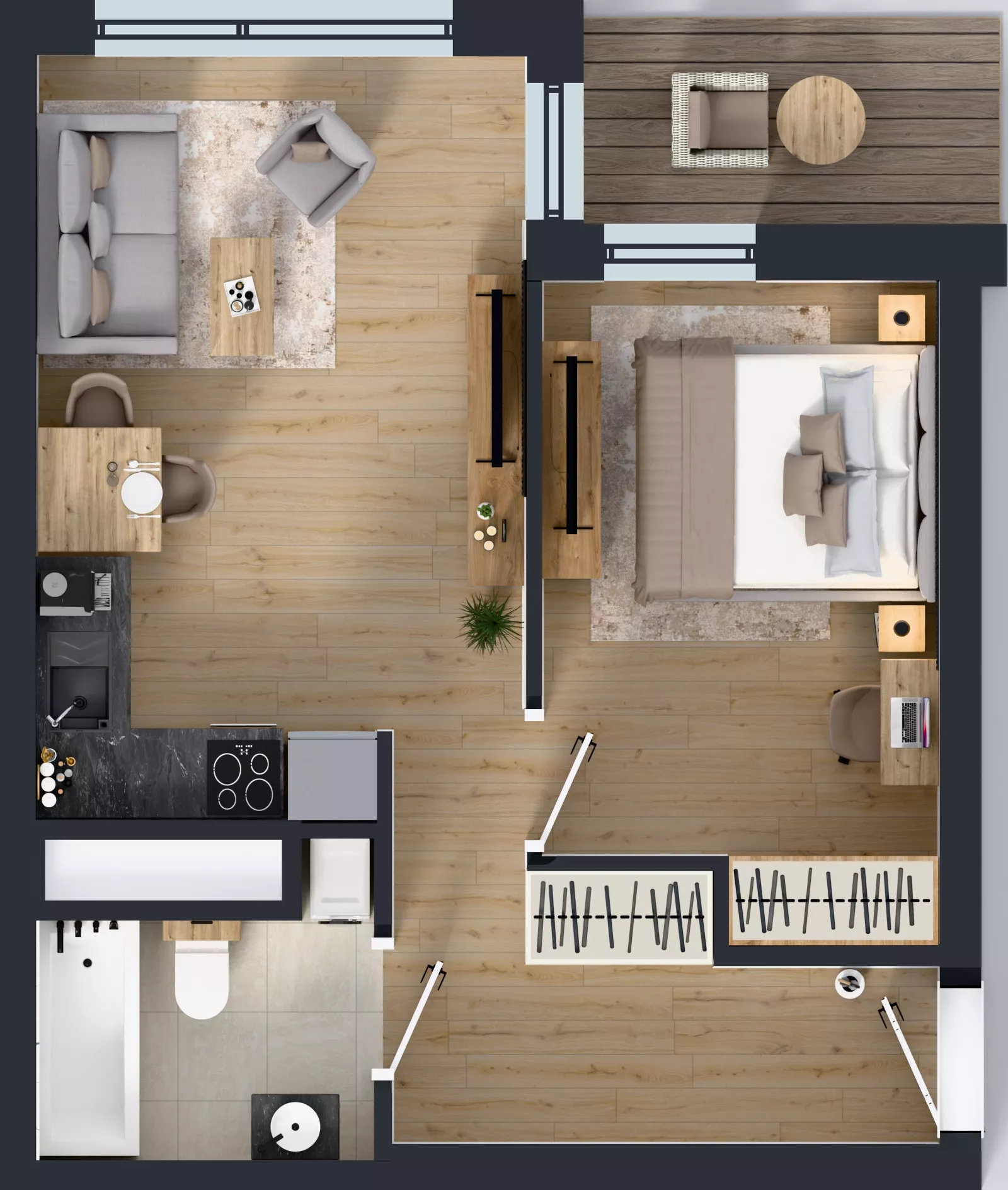 2 pokoje, mieszkanie 38,69 m², piętro 8, oferta nr A1/67, Zaspa Wysoko, Gdańsk, Zaspa, Zaspa-Młyniec, aleja Jana Pawła II